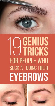 ~great tips for those of us who are browsing challenged~ Plucking Perfect Eyebrows, Eyebrows For Face Shape, Regrow Eyebrows, How To Do Brows, Uneven Eyebrows, Plucking Eyebrows, Eyebrow Hacks, Threading Eyebrows