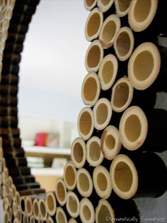 there are many different types of pipes stacked on each other in the same pattern and shape