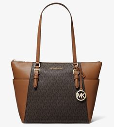 Gray Handbags, Michael Kors Tote Bags, Pink Tote Bags, Brown Leather Totes, Mk Logo, Monogram Tote, Zip Tote, Straw Tote, Black Tote