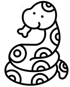 a black and white drawing of a snake on top of a round object with circles around it