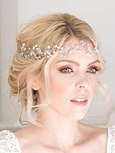 PRICES MAY VARY. Materials: crystal,Imitation pearls Measurements: Length of vine 45cm/17.7" Widest point of vine 5cm/1.9" The princess headband will decorate you elegant and you can change the shape as you want by changing the bead. Delicate wedding accessory will perfectly complement most wedding hairstyles.