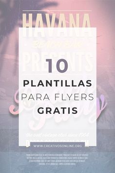 an advertisement with the words, 10 plantillas para flyers gratis on it