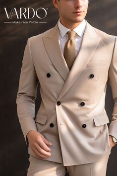 Crafted from premium materials, ensuring comfort and longevity. Stand out, feel confident, and own the room every time you step in. Elevate your wardrobe today. Discover unparalleled sophistication with our Beige Men's Double-Breasted Suit. Tailored to perfection, this ensemble is the epitome of classic elegance meets modern-day charm. #TimelessElegance #ModernCharm #BusinessReady #SpecialOccasion #StandOut #MensFashion Linen Suits For Men, Best Wedding Suits, Mens Wedding Suits, Stylish Mens Suits