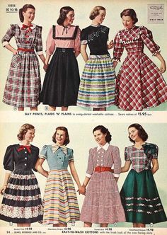 Forties Fashion, Decades Fashion, Fashion 1940s, 1940's Fashion, 20th Century Fashion, Look Retro, 40s Fashion, 1940s Fashion, Moda Vintage