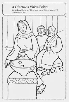 a coloring page with an image of three women cooking food