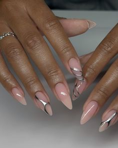 New Trend Nails, Bridal Nail Design, Classy Nail Ideas, Tech Nails, Toe Nails Designs, Cutesy Nails, Short Nail Manicure, New Nail Trends, Trend Nails