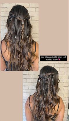 Hippie Outfits Carnaval, Hippie Carnaval, Coachella Outfit Boho, Witchy Hairstyles, Pirate Hair, Witchy Hair, Fishtail Hairstyles, Medieval Hairstyles