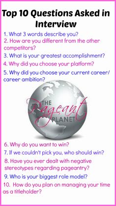 Just a sample of questions you could be asked in your next pageant interview. For more practice questions visit The Pageant Planet and get your free 233 Practice Pageant Interview Questions! http://thepageantplanet.com/233-practice-pageant-questions/ Georgia America, Mock Interview