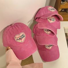 Pink heart embroidered baseball cap for women | Korean style peaked cap | Soft top cute cat hat | 2023 new women's hat Baseball Cap For Women, Girl Baseball Cap, Cap Cute, Pink Baseball Cap, Cat Embroidery, Baseball Girls, Peaked Cap, Baseball Women, Embroidered Baseball Caps