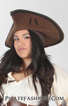 Gunners Tricorn Pirate Hat - Pirate Fashions Pirate Bandana, Pirate Fashion, Pirate Hat, Hip Scarves, Pirate Hats, Hat Accessories, Hat Pins, New Shows, Floppy Hat