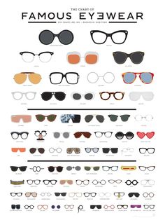 Get glasses like Kanye West. Or Andy Warhol. 41 Insanely Helpful Style Charts Every Woman Needs Right Now Pop Chart, Eye Chart, Fashion Guide, Malcolm X, Popsugar Fashion