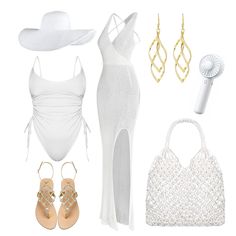 A perfect addition for your resort packing list. At Travel Divas, chic swim style is a must! Put together a fabulous pool day outfit for all of the luxury travel experiences you're about to have! These are also great beach outfits for Black women! Vacay Looks, Fashion Style Guide, White Party Outfit, Outfits Vacation, Pool Party Outfits