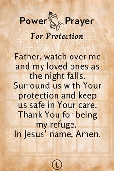 an old parchment paper with the words power prayer for protection