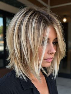 Chin Length Hair With Layers Straight, Longer Pixie, Angled Bob Haircuts, Chin Length Haircuts, Haircut 2024, Fall Forward, Taper Fade Haircut