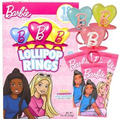 barbie lollipop rings are in the package