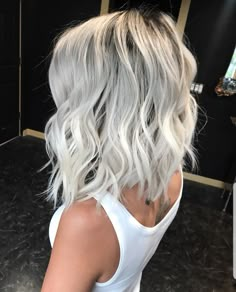 Perfect Balayage, Ice Blonde Hair, Icy Blonde Hair, Ice Blonde, Platinum Blonde Hair, Hair Color And Cut, Ash Blonde, Long Bob, Hair Envy