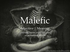 the cover for malefic's album, with an image of a skeleton holding a