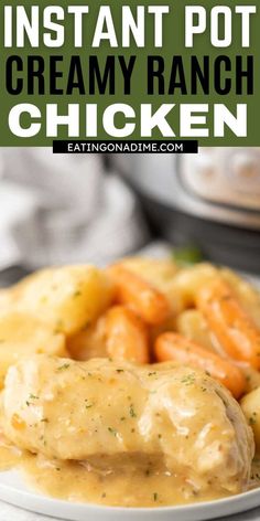 a white plate topped with chicken covered in gravy