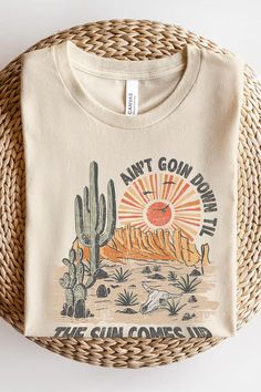 Typography Tshirt Design, Tshirt Design Inspiration, Shirt Design Inspiration, Desert Cactus, Typography Tshirt, Unisex Shorts, Heather Black, Graphic Shirts, Short Sleeve Tee