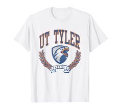 PRICES MAY VARY. Officially Licensed University of Texas at Tyler apparel. Show your support for the Patriots with this UT Tyler logo apparel! The soft material and digitally printed logo make this a great addition to any Texas Tyler Patriots apparel collection! Wear this fan favorite Texas Tyler Patriots apparel to the big game or just hanging out around the house. The unique vintage logo will let everyone know your affiliation with UT Tyler! Lightweight, Classic fit, Double-needle sleeve and b Texas Graphic Tee, Texas State University Shirts, Vintage Patriots Sweatshirt, Texas Tshirt Vintage, Texas Longhorn Tshirt, Texas Shirt, University Of Texas, Clothing Logo