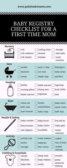 baby registry checklist for first time mom