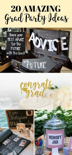 graduation party ideas and decorations with text overlay