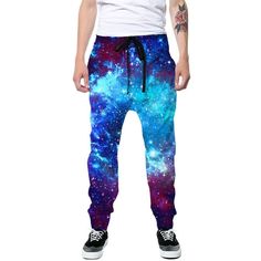 Blue Galaxy Joggers Galaxy Outfit, Galaxy Hoodie, Blue Galaxy, Outfit Png, Face Mask Fashion, Printed Joggers, Innovative Fashion, Hoodie Outfit, Contemporary Outfits