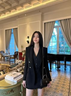 Rich Outfits Classy, Girly Style Outfits, Outfit Korean, Fashion Top Outfits, Everyday Fashion Outfits, Woman Suit Fashion, Korean Fashion Dress, Classy Casual Outfits, Stylish Work Outfits