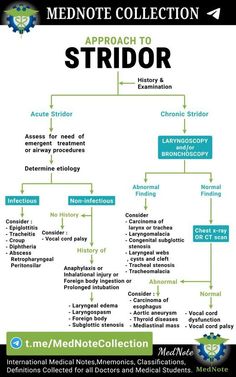 the mediote collection approach to stridor is shown in this graphic diagram