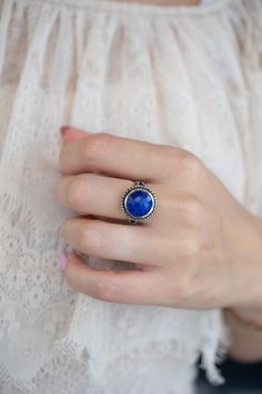 》D E T A I L S《 ✦ M E T A L : Sterling Silver 925  ✦ S T O N E :Lapis Lazuli 》✦  S A V E  *  B U Y  *  M O R E  ✦《 Use the code "MARESIA2" and get 10% OFF when you buy 2 items. Use the code "MARESIA3" and get 15% OFF when you buy 3 or more items. 》 P A C K A G I N G 《 Your jewelry will be nicely packaged. If one or more items are gifts, please leave us a note at checkout and we'll pack them separately. We would be happy to send your personal note with it. 》 O U R  *  Q U A L I TY 《 Our jewelry is made with love ღ and high quality metals that are meant to stand the test of time. Sterling Silver jewelry is water safe. Once jewelry has been in contact with water, please clean it and make sure to D R Y it well afterward and store it in a dry place (avoid humidity) . Keep in mind that chemical Lapis Lazuli Ring, Hippie Bohemian, Ring Sterling Silver, Solitaire Ring, Sterling Ring, Lapis Lazuli, Silver 925, Halloween Shopping, Sterling Silver Jewelry