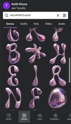 an image of some shiny objects on a cell phone with the text's name below it