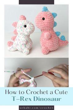 crochet how to crochet a cute t - rex dinosaur