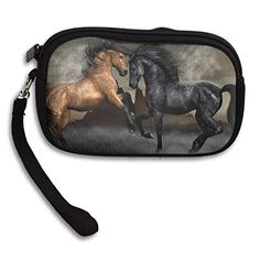 Fighting Horses Women's Zipper Small Wallet Purse Porte-monnaie Clutch Cards Holder Wallet Purse Business Card...   #CarryWithYou Horse Animal, Small Purse, Classy Outfits, Business Card, Carry On