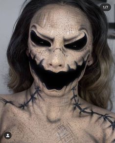 Hallowen Schminke, Maquillage Halloween Simple, Teknik Makeup, Strašidelný Halloween, Holloween Makeup, Creepy Makeup, Creepy Halloween Makeup, Cute Halloween Makeup, Halloween Makeup Diy