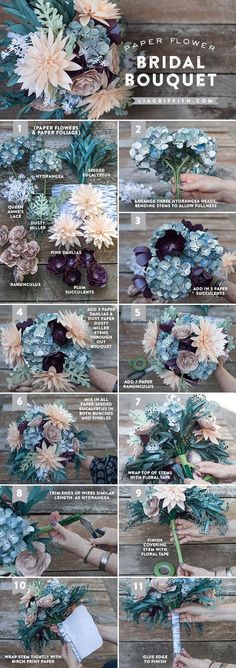 the instructions for how to make an artificial flower bouquet