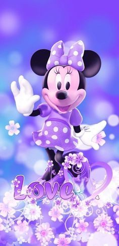 minnie mouse wallpaper with the word love