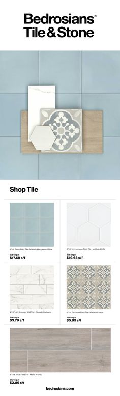 the website page for tile and stone, which is designed to look like it has been painted