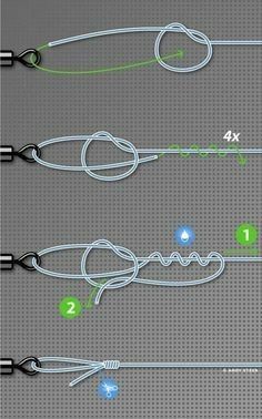 four different types of fishing hooks with numbers on them