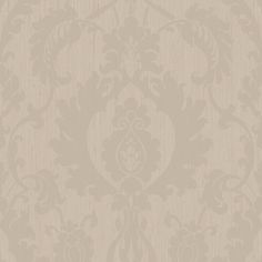 Beaded Damask Wallpaper in Taupe/Gold Gold Damask Wallpaper, Wallpaper Warehouse, Wallpaper Textured, Metallic Wallpaper, Damask Wallpaper, Burke Decor, Damask Pattern, Textured Wallpaper, Wallpaper Samples