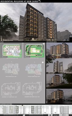 an architectural design for a residential building