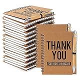 a stack of brown notebooks with thank you written on the front and back cover