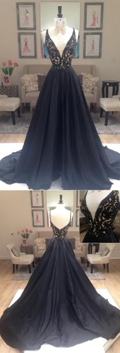 Black Beading V-Neck Zipper Prom Dresses 2017 Modest Formal Dress, Evening Dress Modest, Black Formal Dresses, Modest Formal Dresses, Champagne Rose, Prom Dresses Elegant, Elegant Ball Gowns, Prom Dresses 2017, Dress Modest