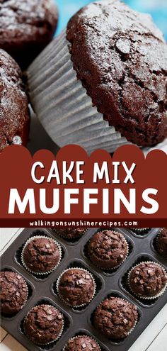 chocolate muffins with the title overlay