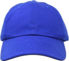 Casual Solid Color Trucker Hat For Sports Events, Blue Cotton Baseball Cap, Solid Cotton Trucker Hat For Sports, Classic Blue Dad Hat With Curved Visor, Sporty Blue Dad Hat With Curved Bill, Blue Cotton Snapback Hat With Curved Visor, Blue Sporty Dad Hat With Curved Bill, Blue Cotton Trucker Hat With Curved Visor, Blue Cotton Visor Trucker Hat