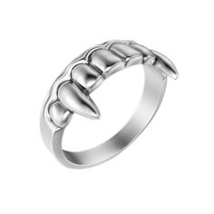 Vampire Jaw Unisex Sterling Silver Ring ◆ Features: SKU: 3855888cg Brand new sterling ring silver 925. Not plated, 100% solid silver metal! Approx. weight 18mm - 3.6g.; Processing: 1) Blackened silver 925; ◆ Customization: For order this item can be made of rose or white 14K Gold. ◆ Please, take a look at other our products:    IndigoGold9999.etsy.com ◆ INDIGO Atelier - more than just jewelry! Cool Rings Unique, Elegant Vampire, Alternative Rings, Cp9 One Piece, Music Ring, Vampire Ring, Indigo Jewelry, Cool Rings, Gothic Elements