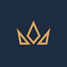 a gold crown on a dark blue background