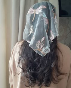 Pagan Veiling Aesthetic, Hair Veiling Pagan, Hair Veiling Spiritual, Veiled Pagan, Head Covering Aesthetic, Christian Veiling Aesthetic, Christian Veiling Styles, Pagan Veiling Styles, Pagan Veiling