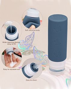 the product is being displayed with pictures and instructions for it to be made into an electric toothbrush holder