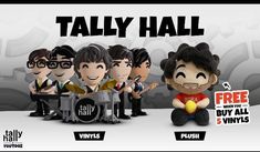 an advertisement for the band's upcoming album, totally hally hall and free with all 5 vinyls