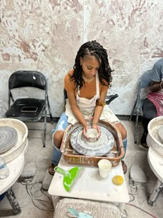 Black Women Hobbies Aesthetic, Pottery Aesthetic Black Woman, Pottery Vision Board, Cool Girl Hobbies Aesthetic, Black Women Hobbies, Black Women Femininity, Dream Life Black Woman, Lifestyle Aesthetic Black Women, Pottery Aesthetic Girl